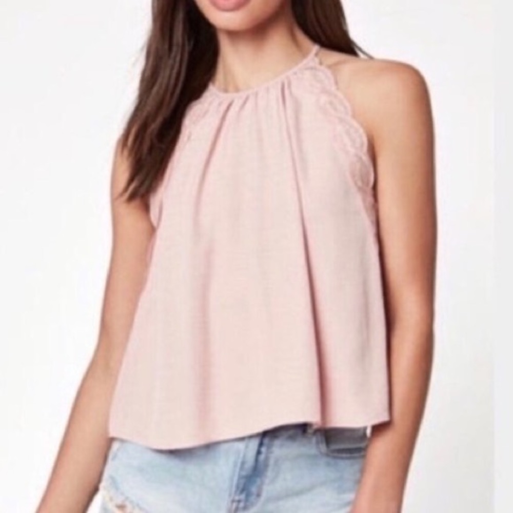 [NWOT] KENDALL & KYLIE pink lace halter top